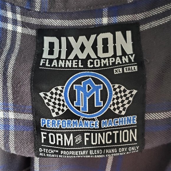 Dixxon Flannel The PERFORMANCE MACHINE 1.0 Pre-Pleat Flannel Shirt Men’s XL Tall - Picture 3 of 7
